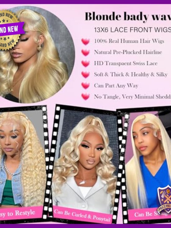 13x6 HD Lace Front Human Hair Wig, Body Wave, 200 Density, Pre-Plucked